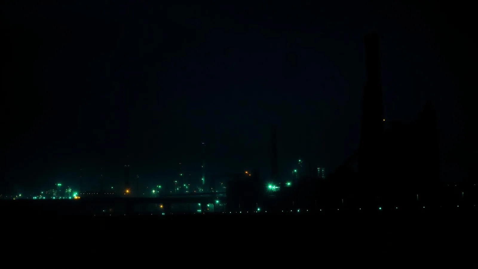 Energy infrastructure at night